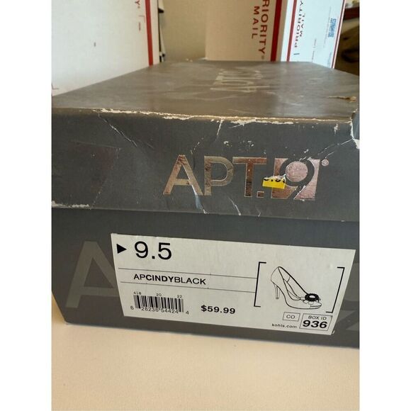 Apt. 9 Black Embellished Cindy Platform Peep Toe Shoes Size 9.5 Y2K, Whimsygoth - Picture 13 of 13